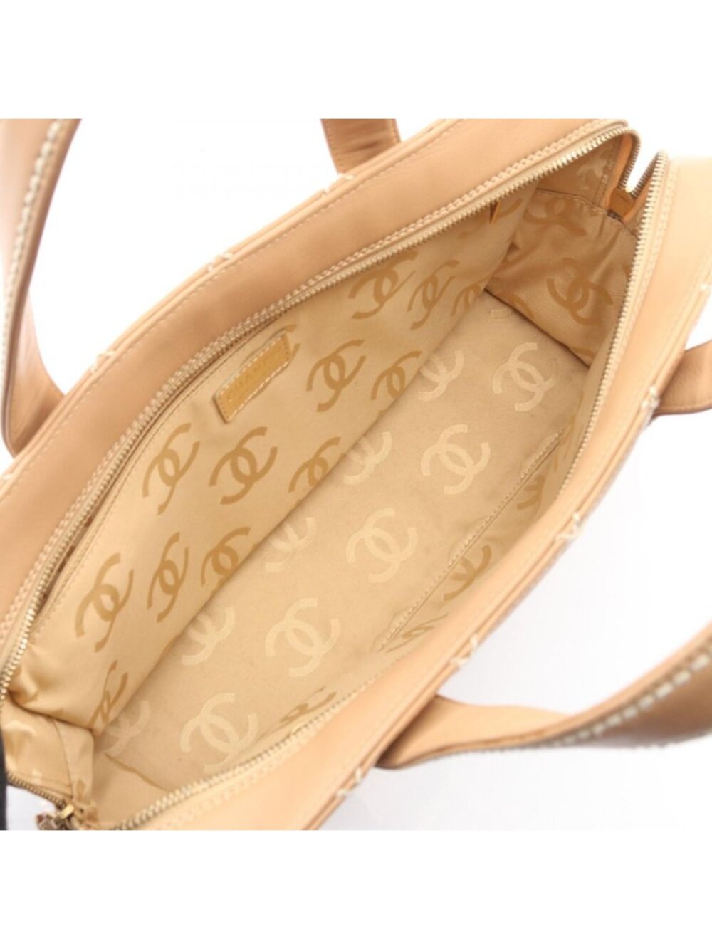 Chanel Tote Wild Stitch Beige Leather - Picture 3 of 9